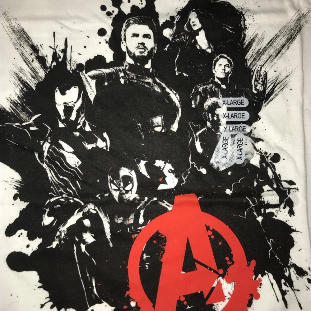 Marvels avengers black splatter t-shirt